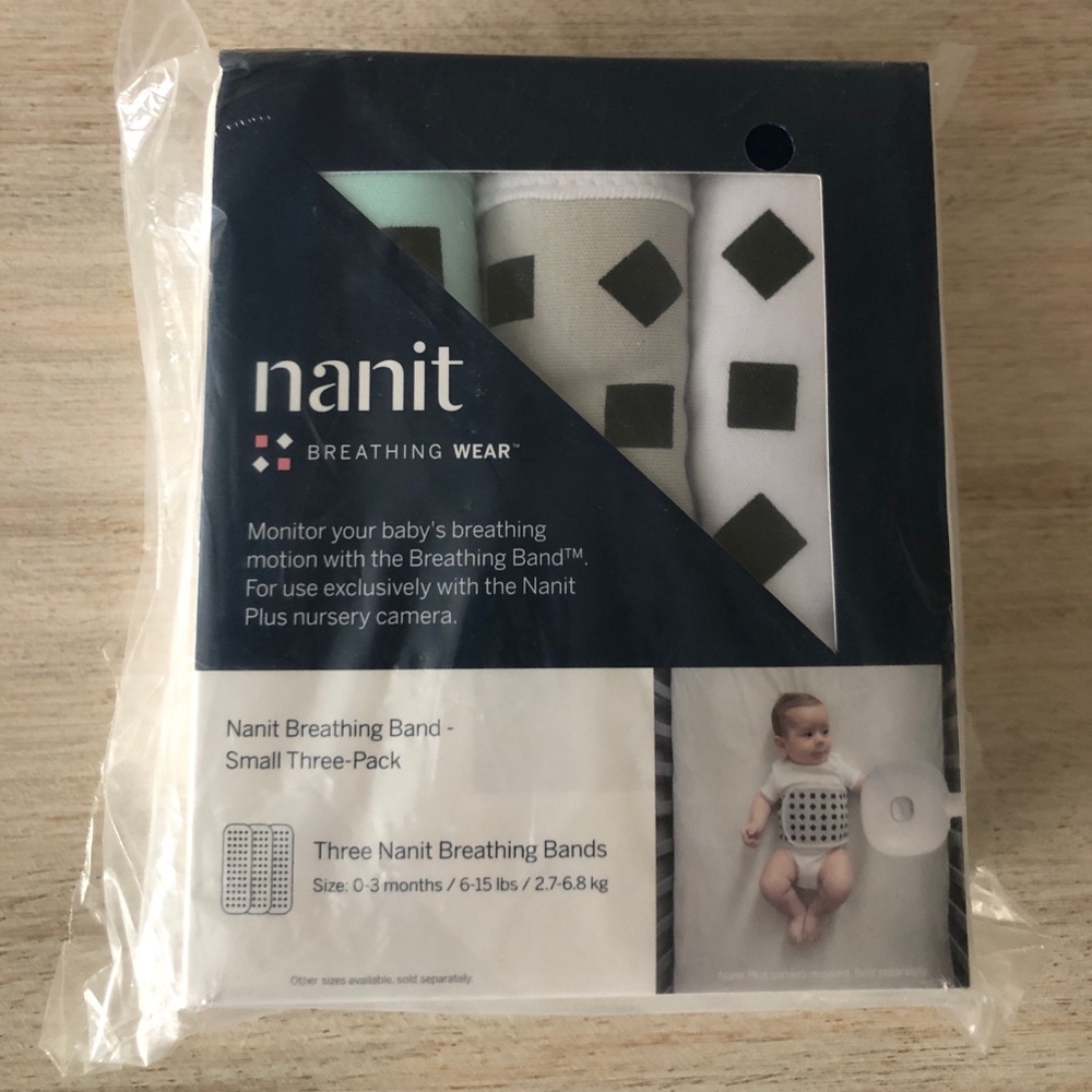 Nanit breathing band pack of 3 size small NEW